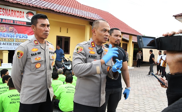 Sebulan, Polres Aceh Timur Amankan 19 Pelaku Tindak Pidana Narkotika