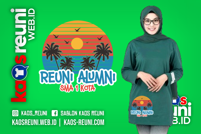 Model Kaos Reuni Alumni Wanita Muslimah Islami Tunik Dress