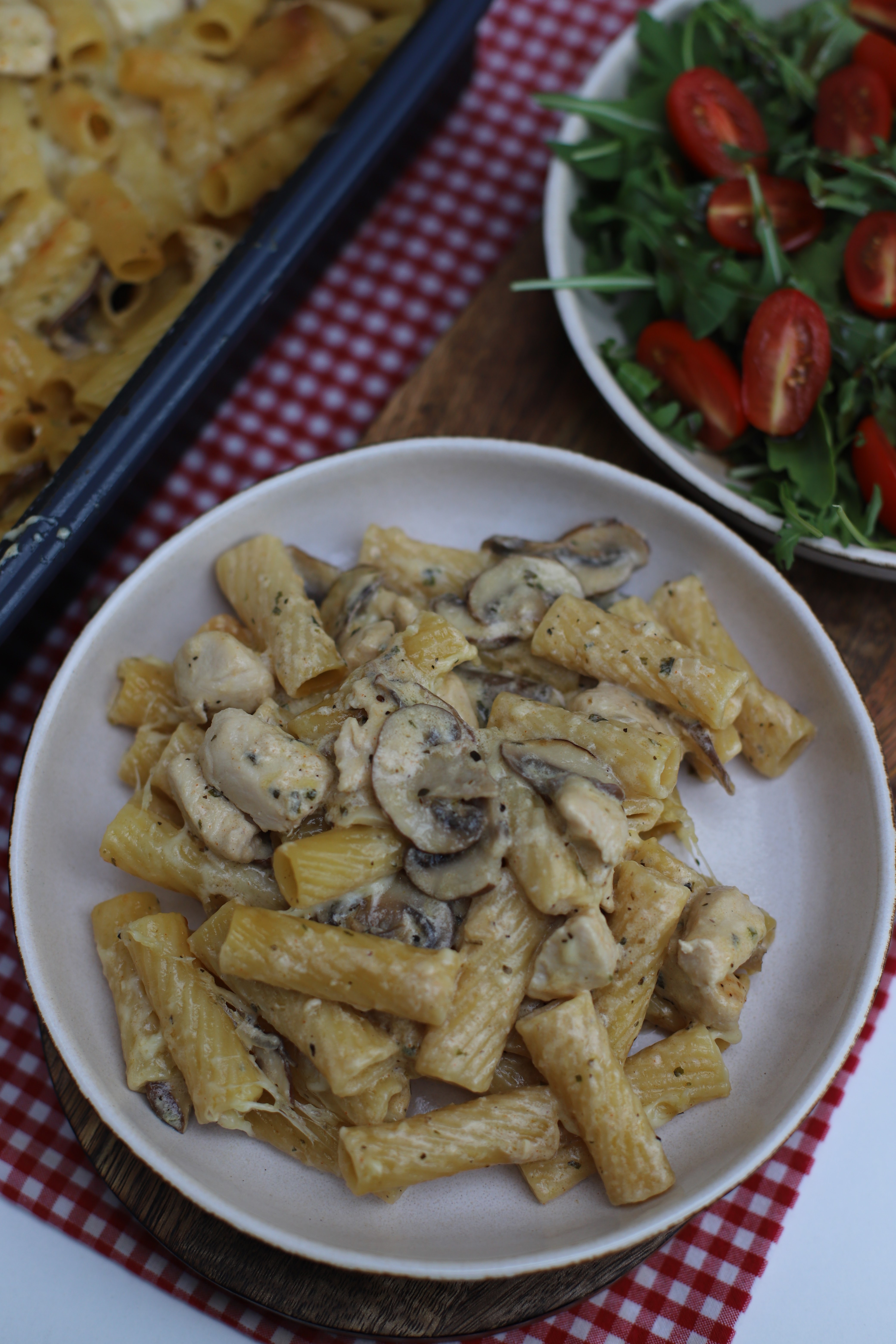 Nudelauflauf mit Hähnchen &amp; Champignons