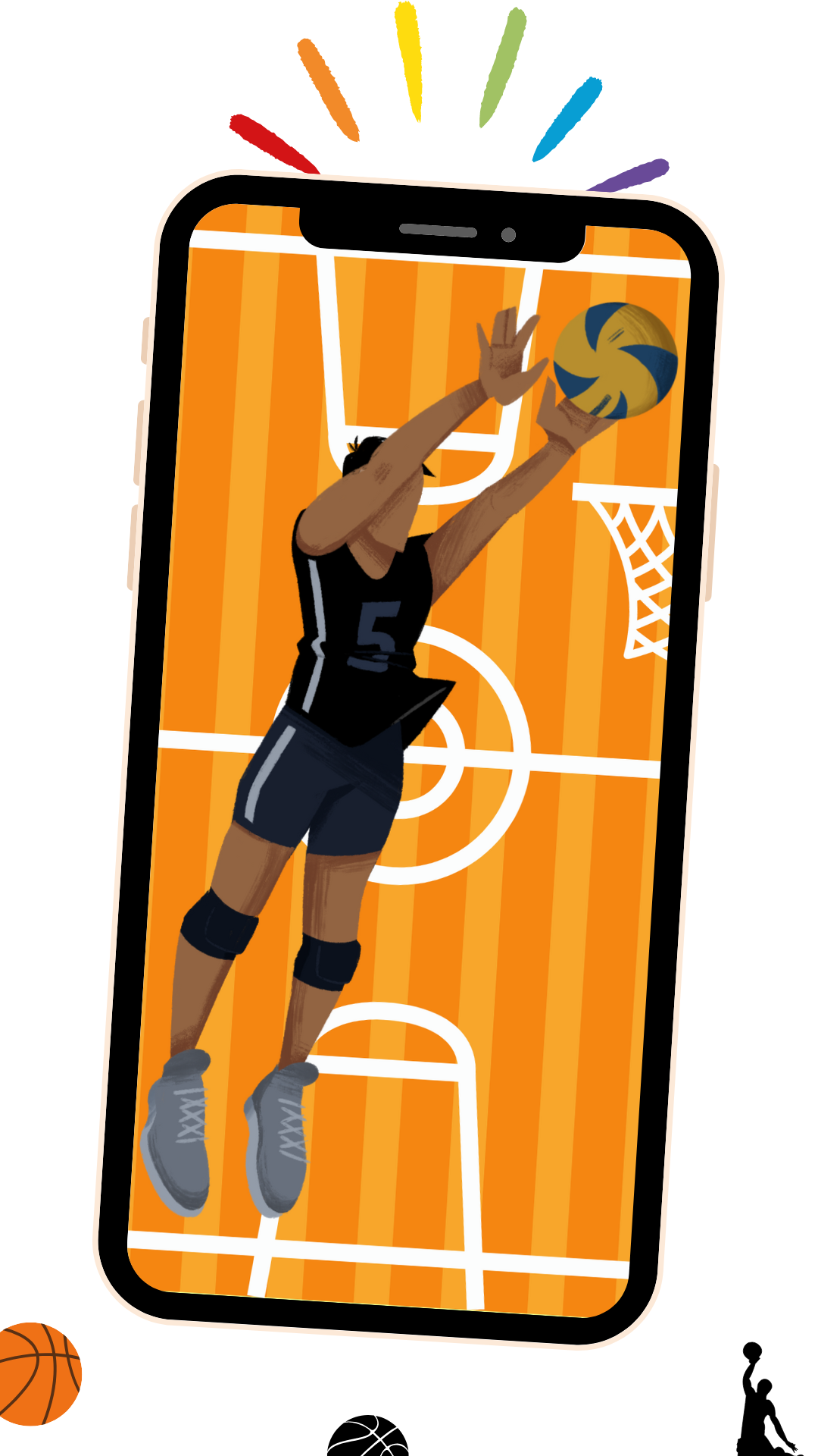 illustration basketball wallpaper for phone illustration basketball wallpaper for phone