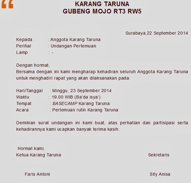  Bagi Anda yang berkecimpung dalam dunia organisasi 7 Contoh Surat Undangan Rapat Terlengkap