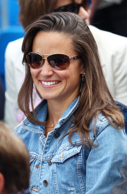 Speaking of stonewash jean jackets Pippa Middleton who's becoming somewhat