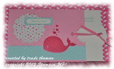 slider card, Stamp with Trude, Stampin' Up!, baby card, Oh Whale