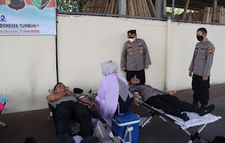 Meriahkan Hari Bhayangkara ke 76, Polres Kebumen Kunpulkan 54 Kantong Darah