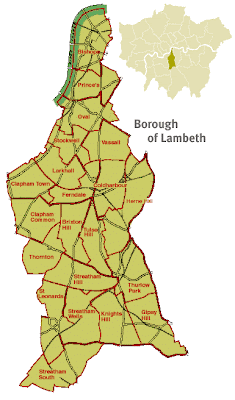 Lambeth Map Region Political