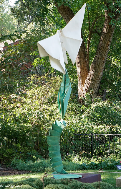 Origami in the Garden: Emerging Peace photo by mbgphoto