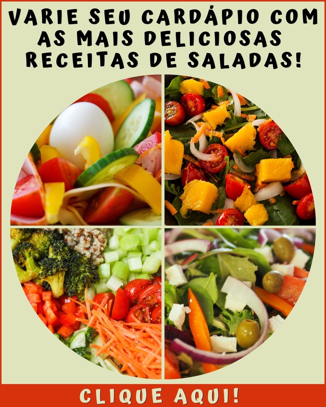 Aprenda como fazer as mais deliciosas saladas criativas.