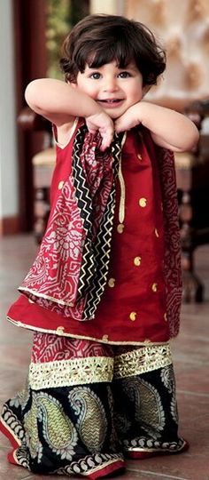 New sharara collection for little princes girls in Pakistan 2016