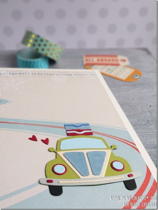 Mini Album Open Road con Big Shot e Fustella Sizzix