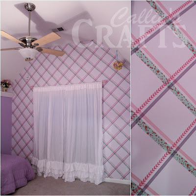 Washi Tape wall pattern that looks like wallpaper