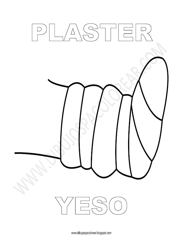 Dibujos Inglés - Español con Y: Yeso - Plaster