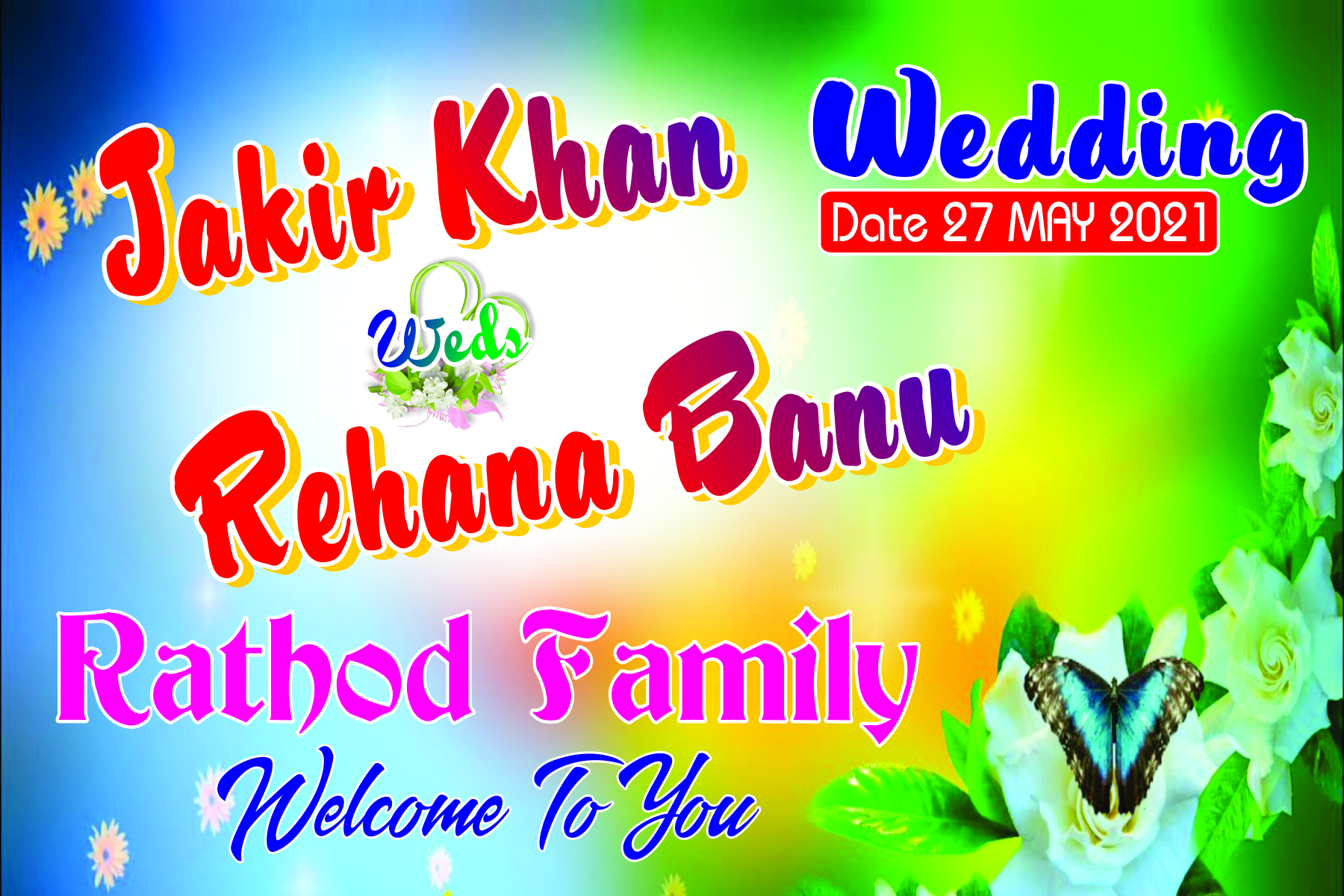 indian wedding poster for car ( cdr file download) - AMAN GRAPHICS