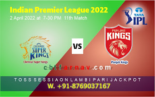 Chennai vs Punjab 11th IPL2022 Cricket Match Prediction