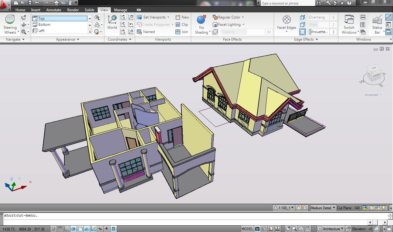 TUTORIAL CEPAT MODELLING 3D RUMAH 2 LANTAI DENGAN AUTOCAD