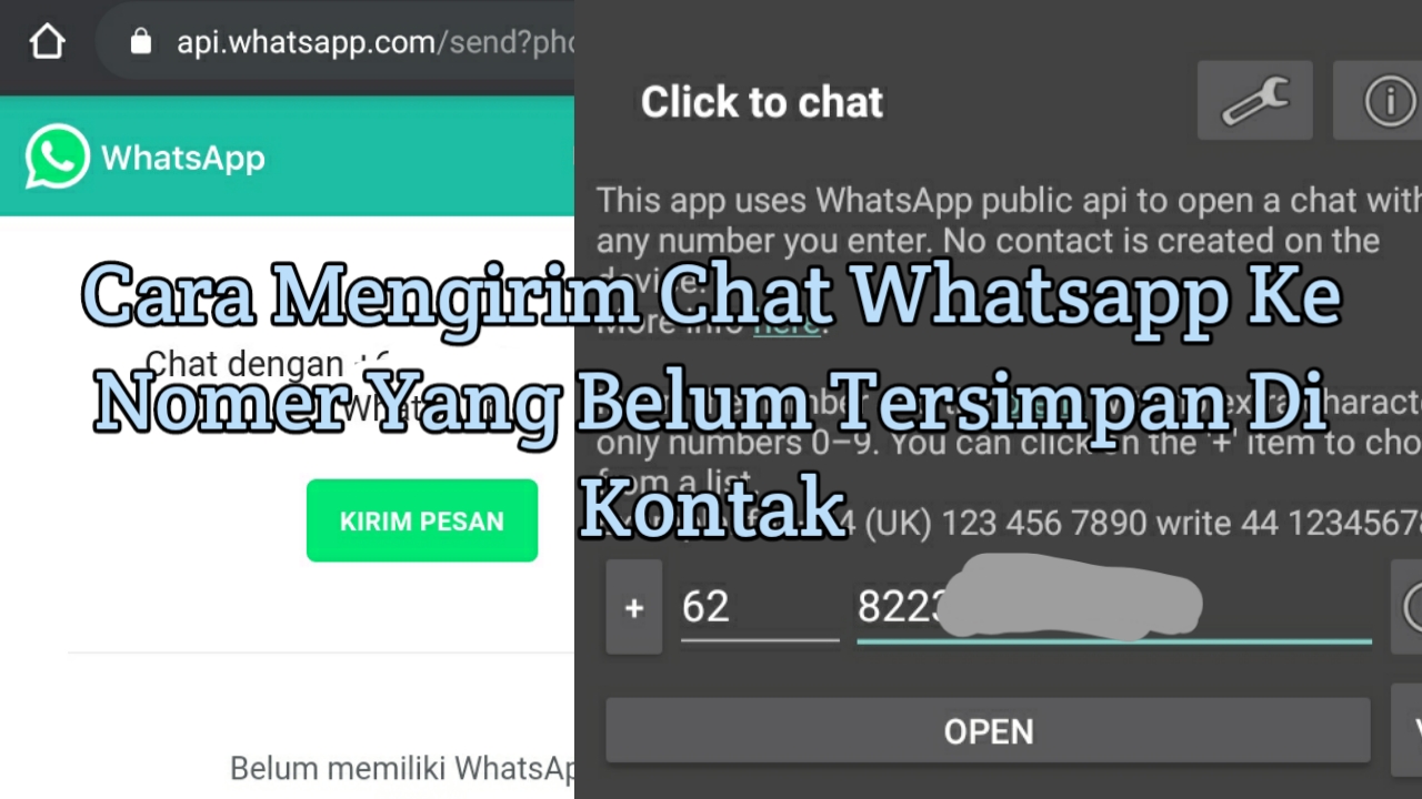 2 Cara Mengirim Chat Whatsapp Ke Nomer Yang Belum Tersimpan Di Kontak