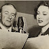 1949 - Author James Hilton, host of CBS' "Hallmark Playhouse", rehearses Linda Darnell in "Mother" 