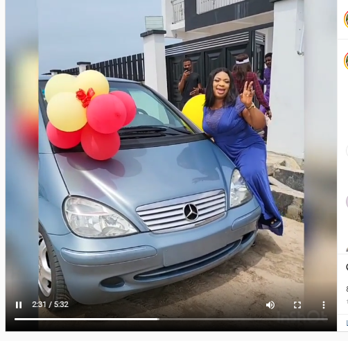 Actress Laide Bakare 13yr old daughter gifts her brother a brand new Mercedes Benz as birthday gift (photos)