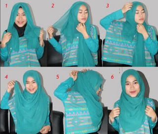 5 Tutorial Jilbab simple Untuk Sehari-hari