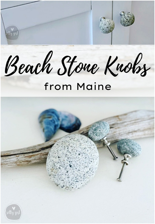 Beach Stone Knobs Rock Cabinet Drawer Door Knobs