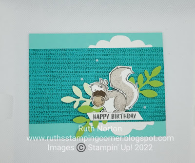 stampin up, nuts about squirrels, knit together