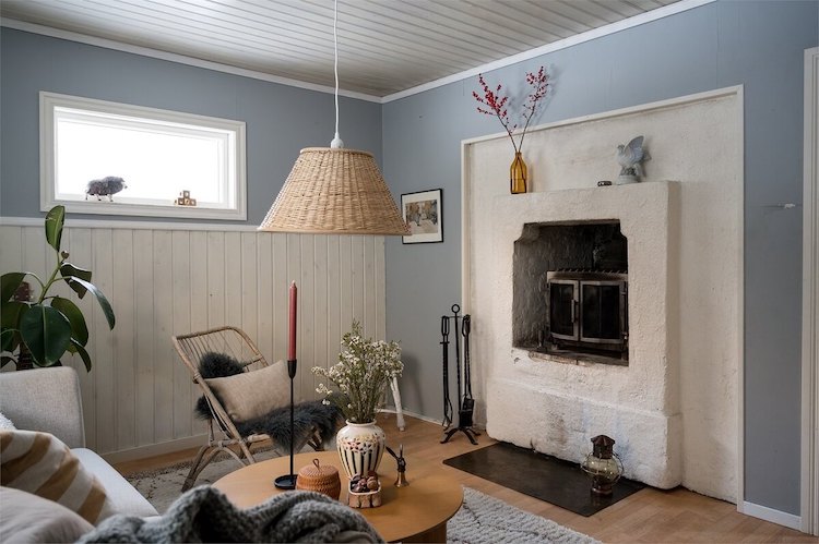 A Charming Swedish Cottage with Beams and Cosy Fireplaces