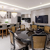 Sala de jantar e gourmet integrados com decor clássico contemporâneo!