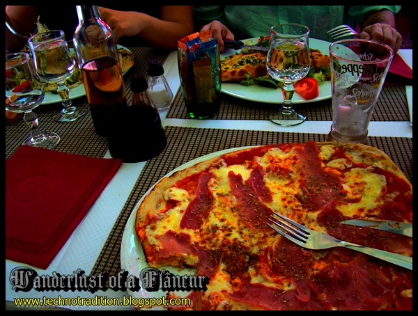 Antibes France The pizza is served as a whole, not sliced and it's individual