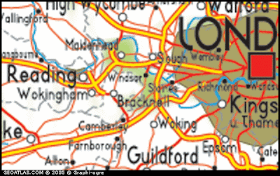 Map of Winsor and Maidenhead City