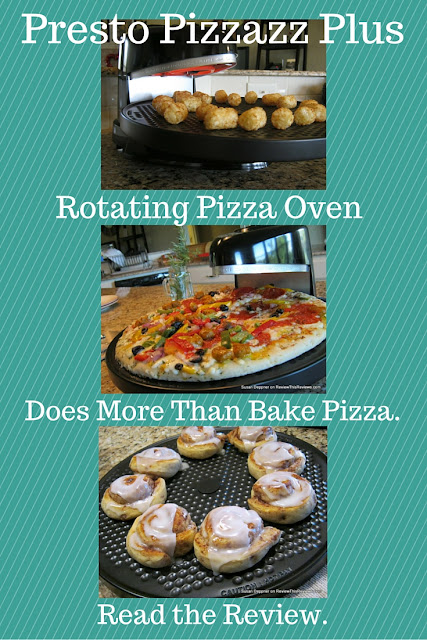 The Presto Pizzazz Pizza Oven does more than bake pizza. Use it to prepare convenience foods and snacks, even cookies and cinnamon rolls!