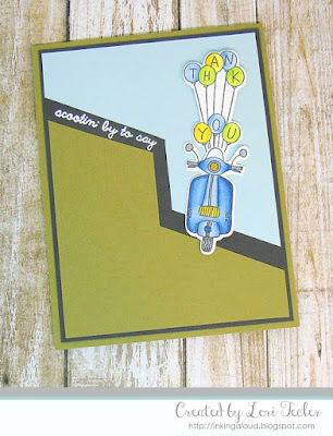 Scootin' By card-designed by Lori Tecler/Inking Aloud-stamps from Lil' Inker Designs