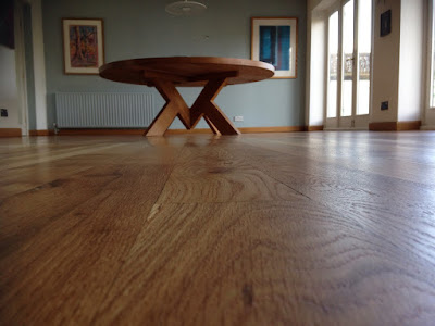 Oak floorboards restored and looking like new
