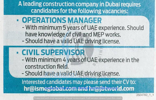 Leading co JOb opportunities for Dubai