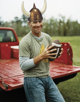 (Favre takes a snap at Vikings