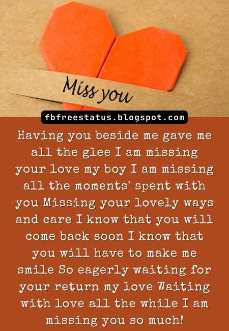 Missing You Messages for Boyfriend