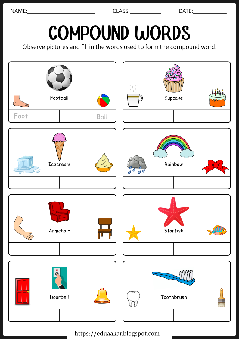 Compound Words Worksheets