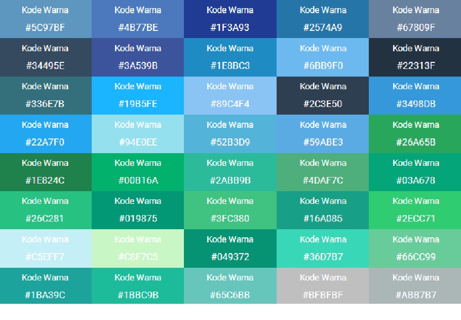  Kode Warna Flat UI Color Material Desigen Seoblogfaster