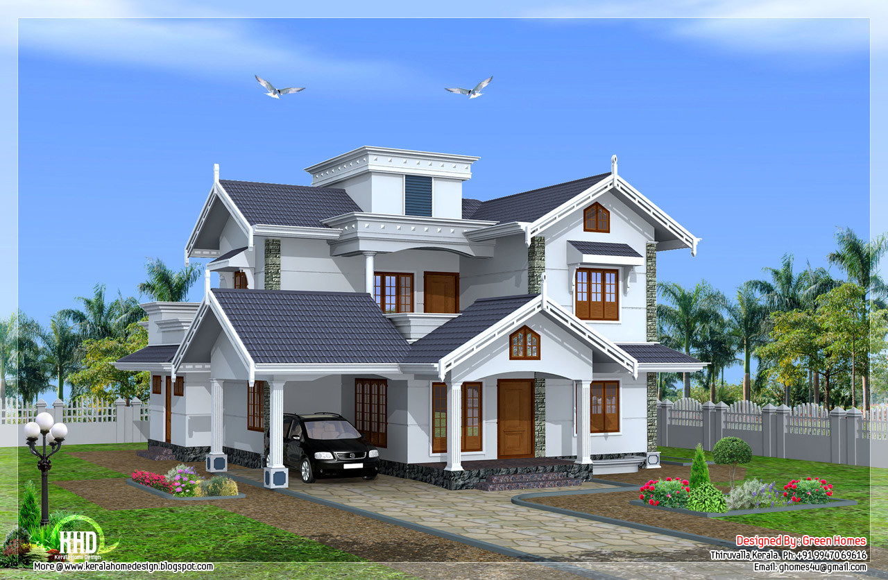  Kerala  style  beautiful 4 bedroom villa Indian House  Plans 