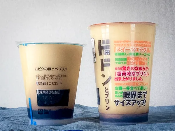 ロピタのほっぺプリンとドドンとプリンの比較