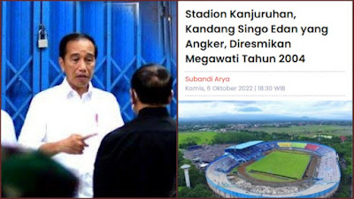 Salahkan Pintu dan Tangga Stadion Kanjuruhan, 'Jokowi Enggak Tahu yang Meresmikan Bu Mega?'