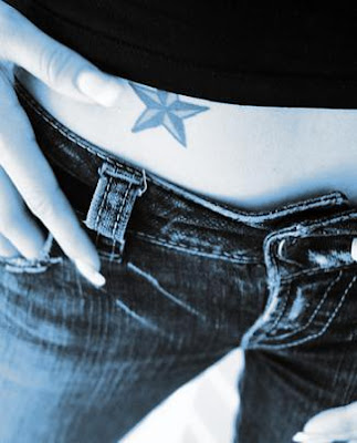 Japanese tattoo on back shooting flower hip tattoo Star hip tattoos designs