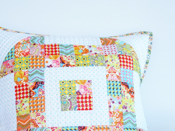 Scrappy Churn Pillow featuring Bittersweet Fabric (TUTORIAL)