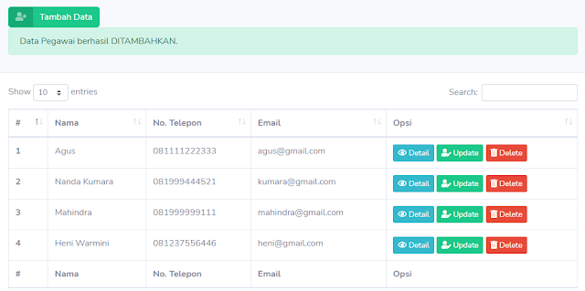  biar senantiasa dalam kondisi sehat dan berhasil ya CRUD Data Pegawai dengan Laravel (CREATE DATA) 