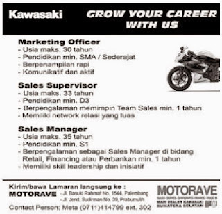 Loker Kawasaki Palembang