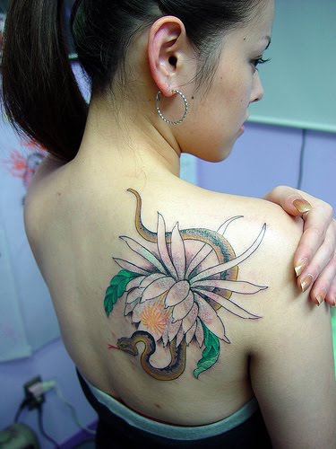 flower tattoo art. Flower Tattoo Sexy Girl Tattoo