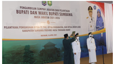 Lantik Bupati dan Wakil Bupati Sumbawa, Ini Permintaan Gubernur NTB