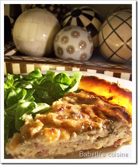 tarte oignons champignons roquefort