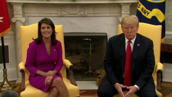 Nikki Haley resigns as Trump's UN ambassador