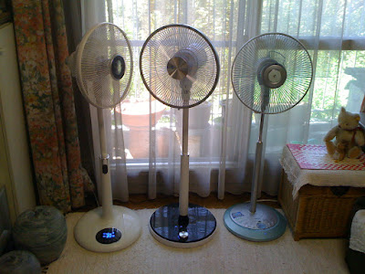 Standing electric fans