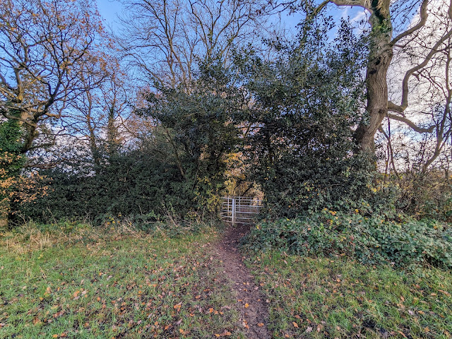 Go through a metal gate then turn right to reach Knebworth footpath 10