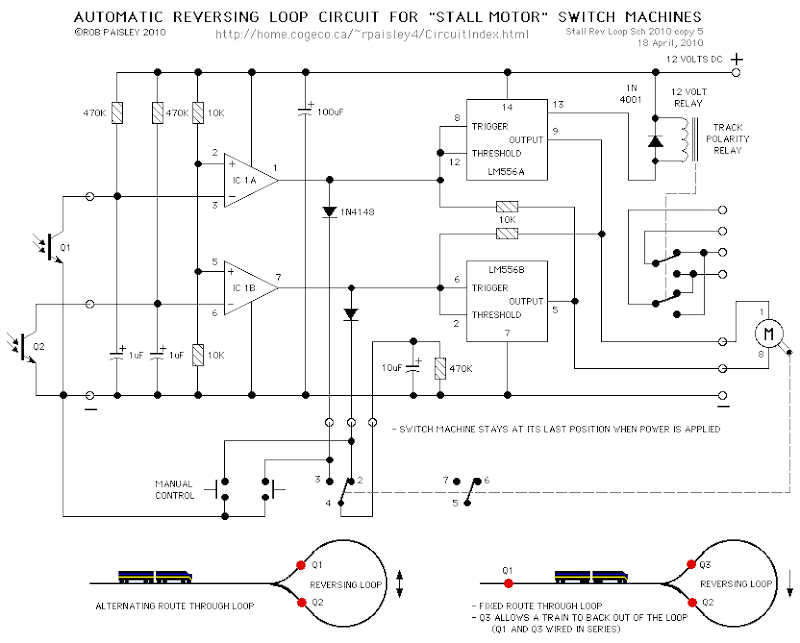 Loop Control Automatic Reversing Circuit Diagram